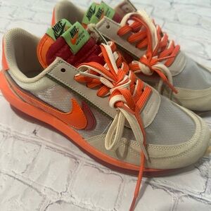 Nike Vibrant Orange and Cream Sneakers